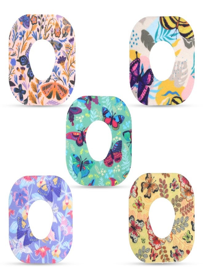 XIHIRCD 25pcs Sensor Covers for Dexcom G7, Waterproof Adhesive Over Patches Blood Sugar Monitor Patch Butterfly Print Sensor Sticker Overpatch Accessories Compatible with Dexcom G7 (5 Styles) - Image 1